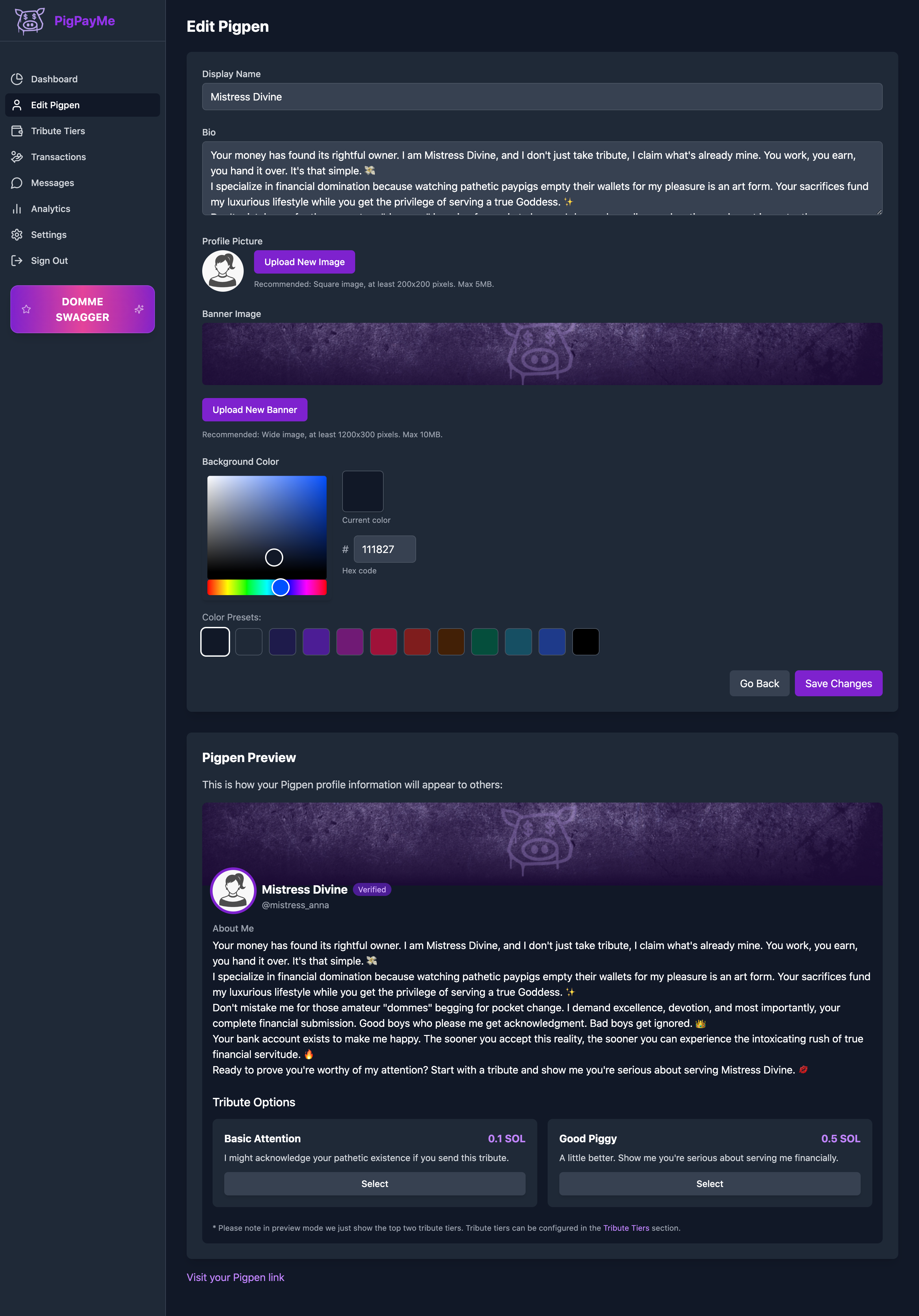Custom Profiles